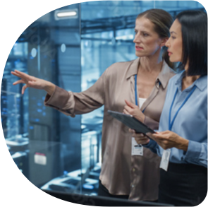 A woman and child gardening