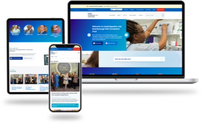 A Group of Devices with Website 