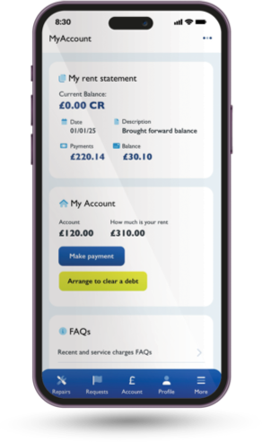 Phone displaying a VerseOne portal